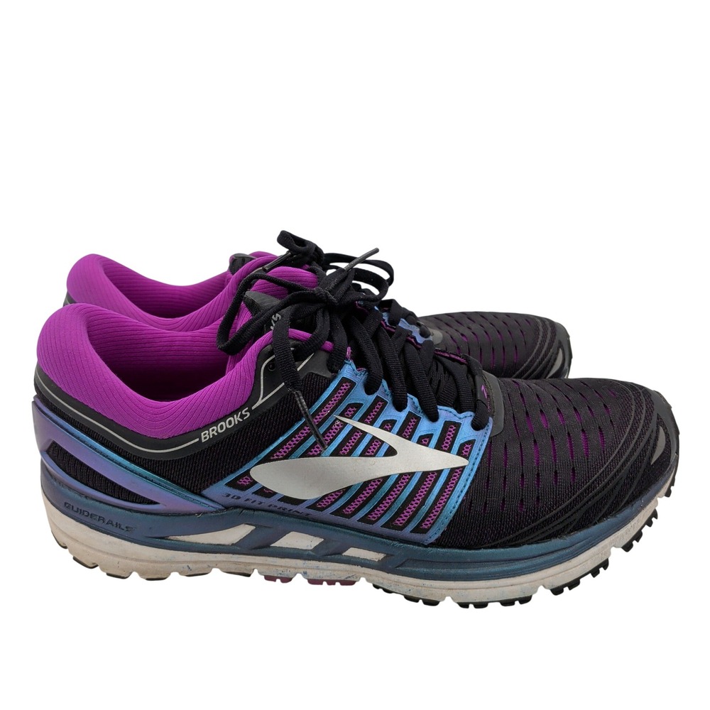 Brooks Transcend 5 Womens Running Shoes Black Purple Multi 1202631B023 Size 11 B